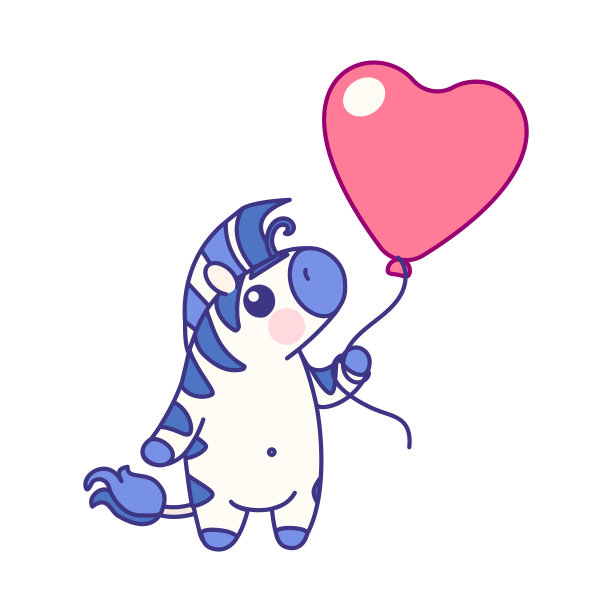 可爱的斑马宝宝向量图片下载