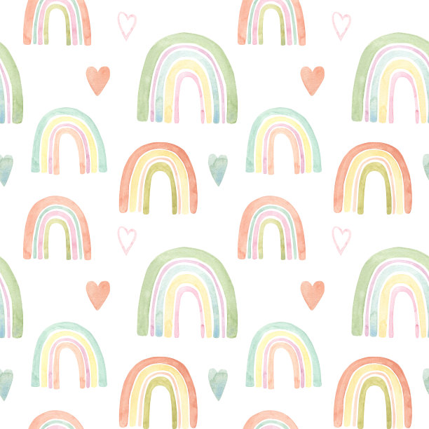 水彩彩虹模式图片下载