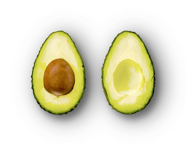 鳄梨切成两半图片下载