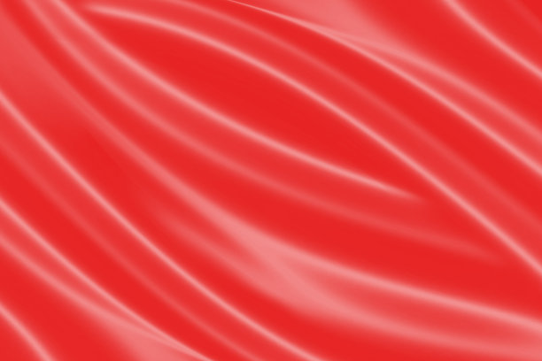 红色光滑的丝绸布抽象背景与柔和的发光波。模糊的奶油粉色背景。红色丝绸缎子光滑波浪形纹理背景。抽象光滑的奶油丝绸背景插图。图片下载