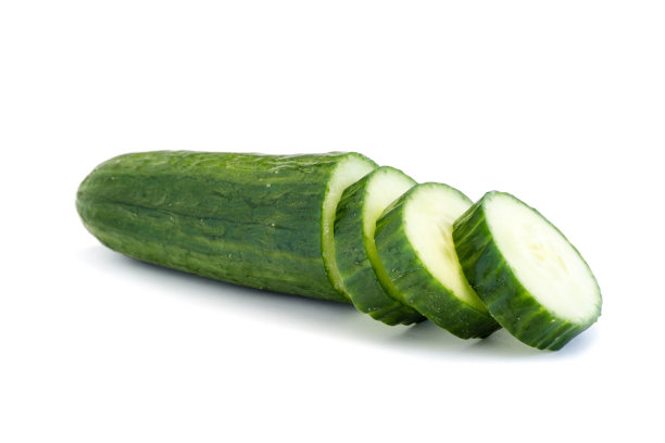 在白色背景上分离的黄瓜图片下载