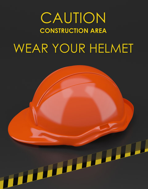施工区域头盔说明标志图片下载