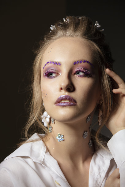 时尚妆容模特肖像图片下载