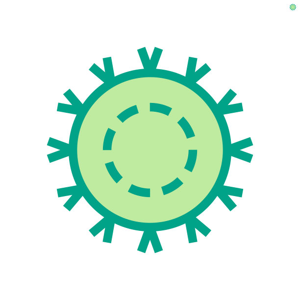 冠状病毒病媒图标设计，48x48像素完美，可编辑笔画。图片下载