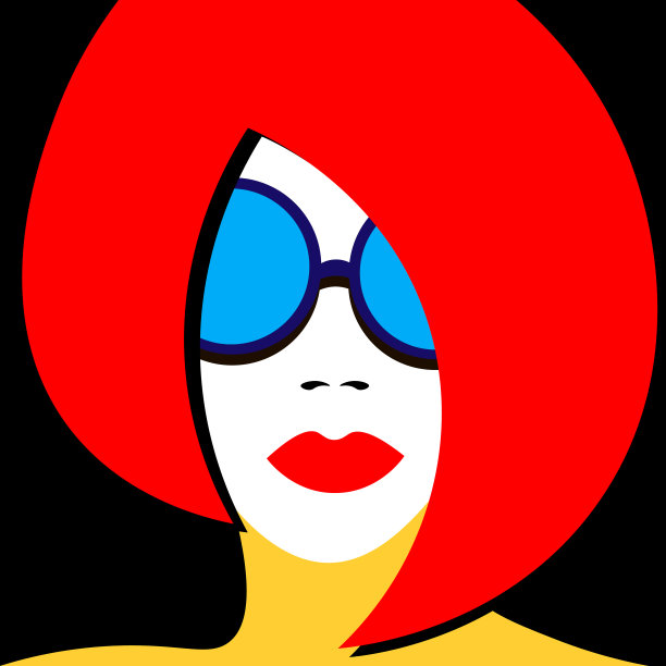 年轻性感的戴眼镜的女人。矢量插图在波普艺术复古风格。图片下载