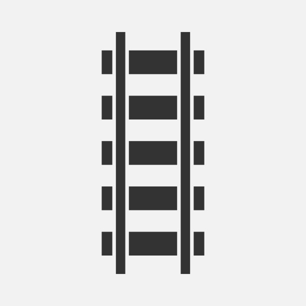 铁路轨道。vector简单的现代图标设计插图。图片下载