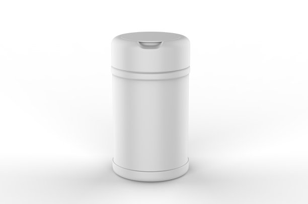 空白推广湿擦容器杯品牌，3d渲染插图。图片下载