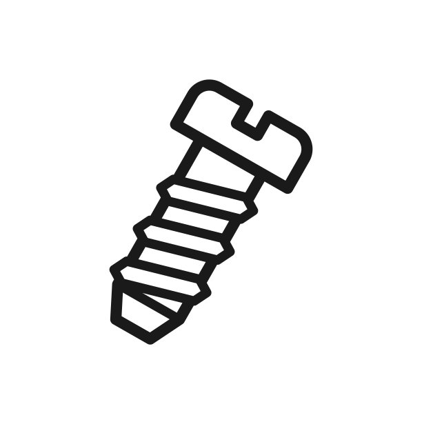 螺丝图标在时尚的平面设计图片下载