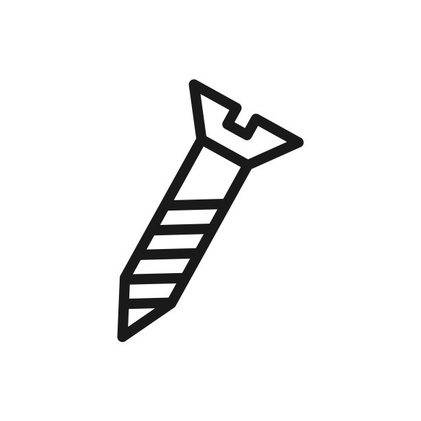 螺丝图标在时尚的平面设计图片下载