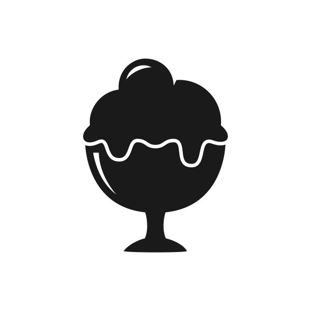 冰淇淋矢量图标在时尚的平面设计图片下载