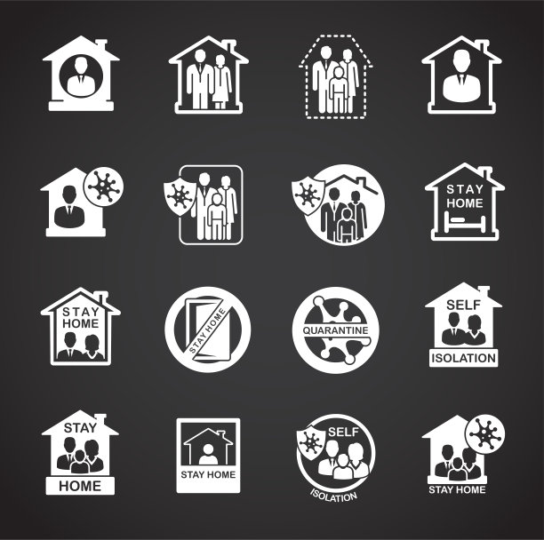 用于图形和网页设计的自我隔离相关图标集背景。用于Web或移动应用程序的创意插画概念符号。图片下载