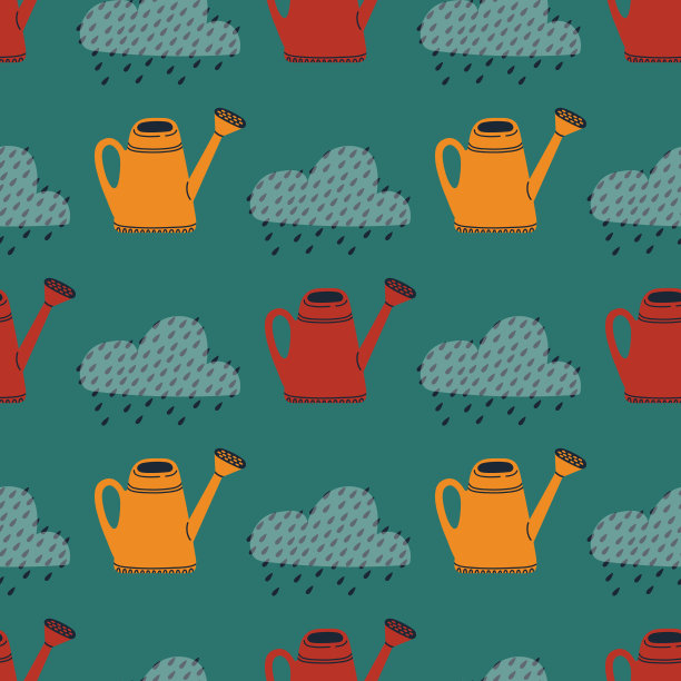 时尚矢量无缝秋季图案图片下载