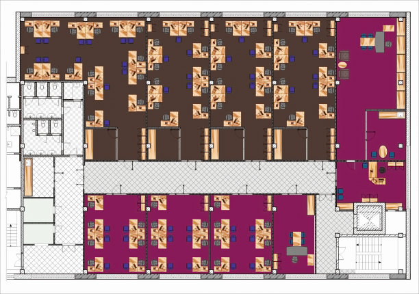 平面图绘制大办公室图片下载