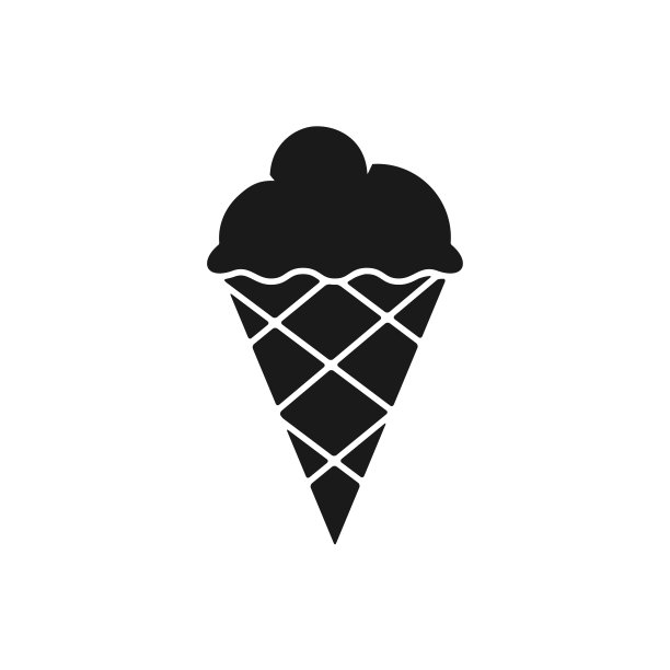 冰淇淋矢量图标在时尚的平面设计图片下载