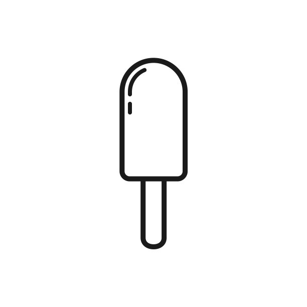 冰淇淋矢量图标在时尚的平面设计图片下载