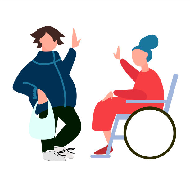 志愿者帮助残疾老人购物，社会工作概念图片下载