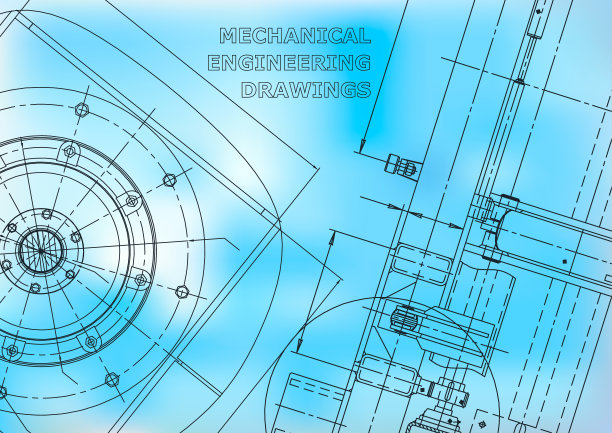 蓝图,素描。工程说明向量。封面，传单，横幅，背景。仪器制造图纸图片下载