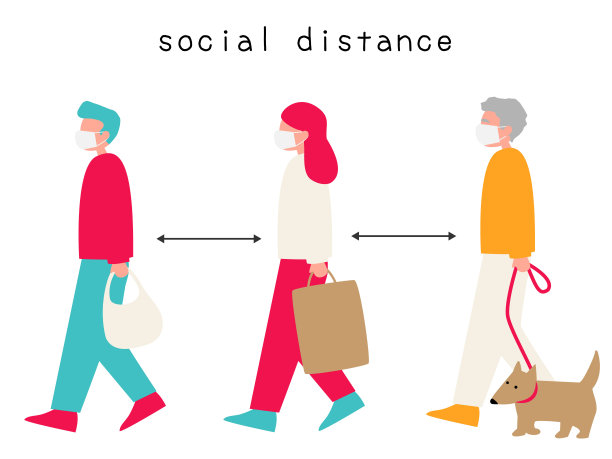 人们与社会保持距离图片下载