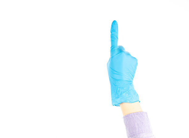戴着手术手套的手势图片下载