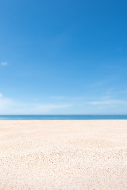 空旷的沙滩夏季背景图片下载