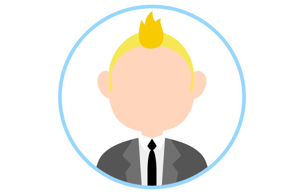 无脸人图标与蓝色框架图片下载