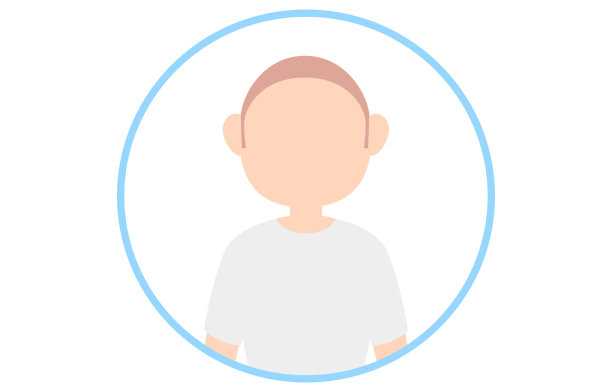 无脸人图标与蓝色框架图片下载