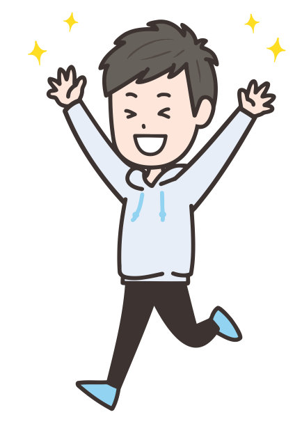 这幅画描绘了一个喜出望外的人。矢量图像。图片下载