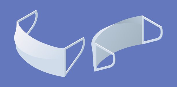 等距一次性病毒医用口罩在疫情期间的各种透视缩短图片下载