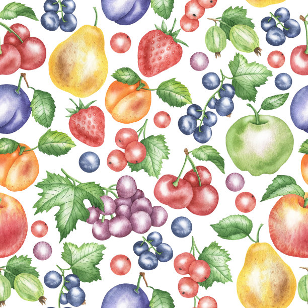 水果和浆果图案。jpg图片下载