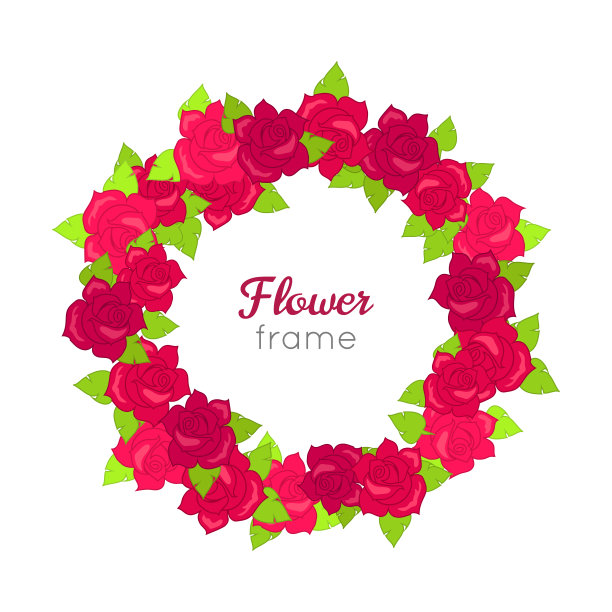 花框架。各种花圈图片下载