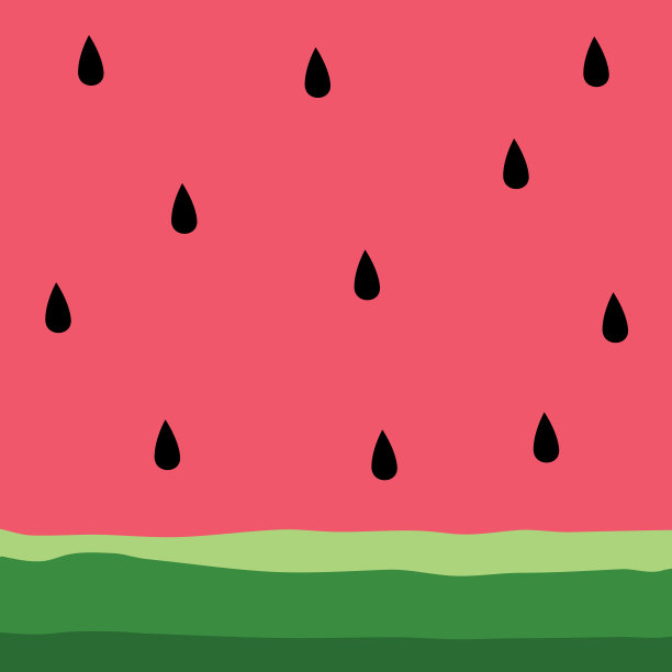 西瓜纹理背景。红色的西瓜。素材图片