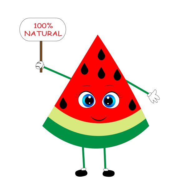 西瓜插图。健康有机水果图片下载