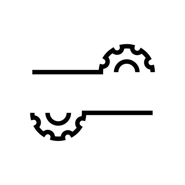 齿轮图标和符号矢量插图图片下载