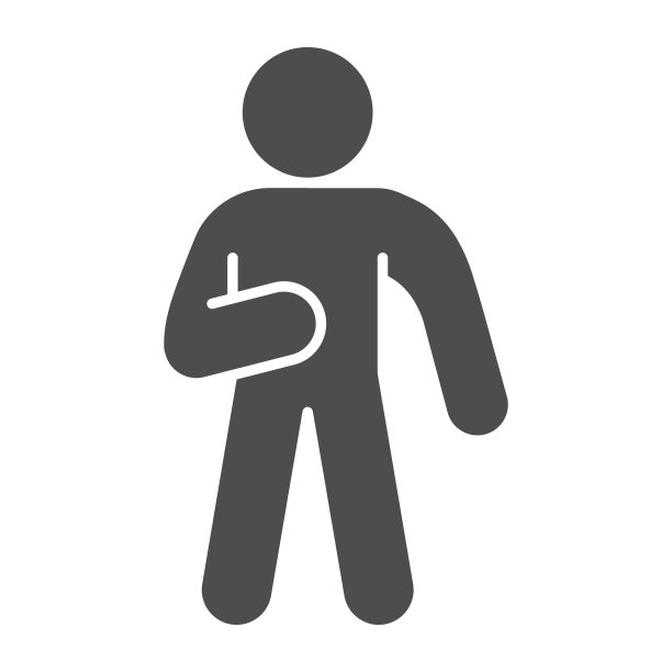 人形剪影与右手上固体图标。男子举起手在他左边的象形文字风格的白色背景。人体姿态的移动概念和网页设计。矢量图形。图片下载
