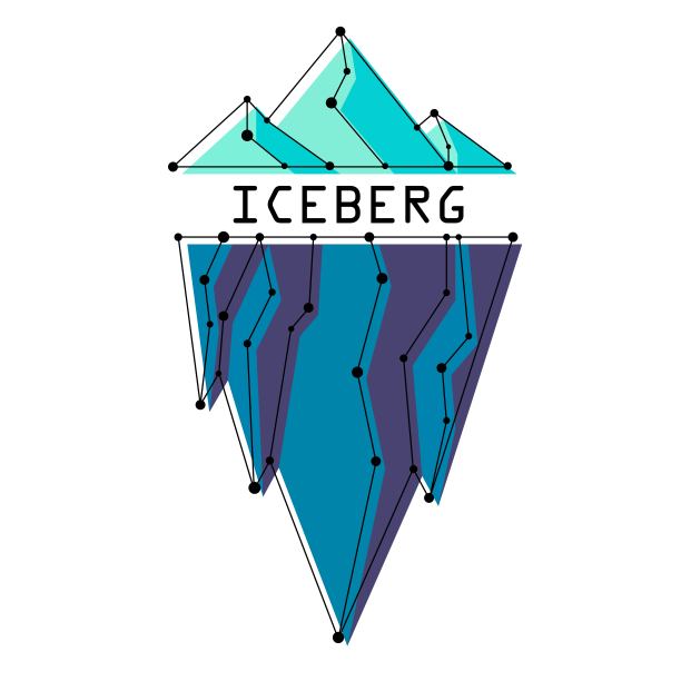 一座巨大的蓝色冰山，中间只有一个字。图片下载