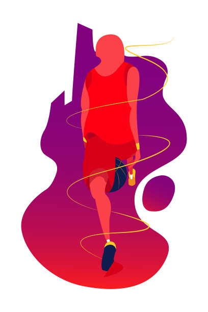 篮球运动员打篮球的男人矢量插画图片下载