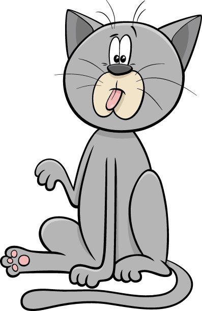 受惊的猫或小猫卡通动物人物图片下载