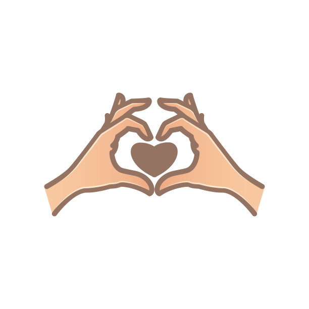 手在心的手势。人的身体语言概念为标志或贺卡。矢量图图片下载