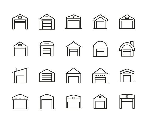 仓库线图标设置。图片下载