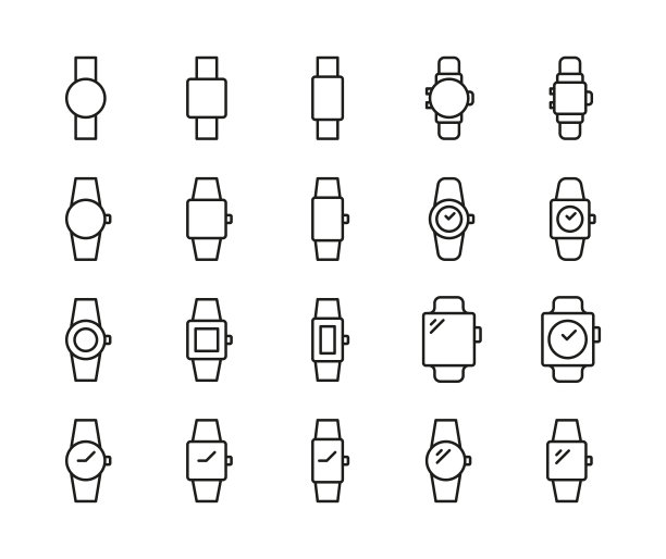 描线图标表套。图片下载