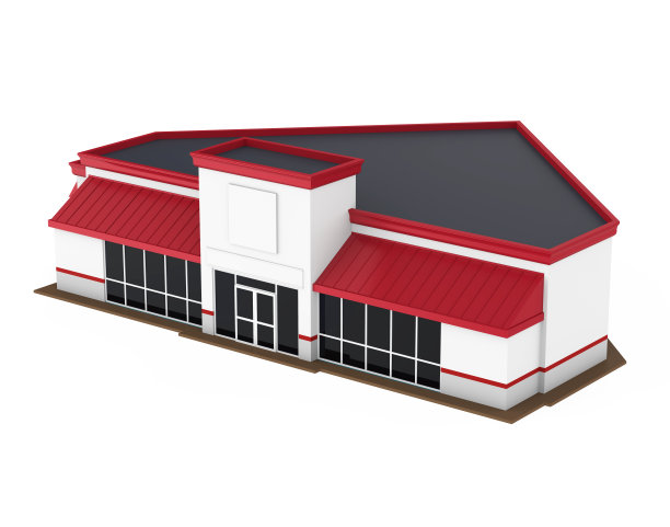 孤立的购物大厦图标图片下载