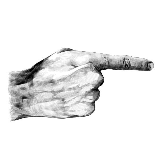 伸出食指的手势图片下载