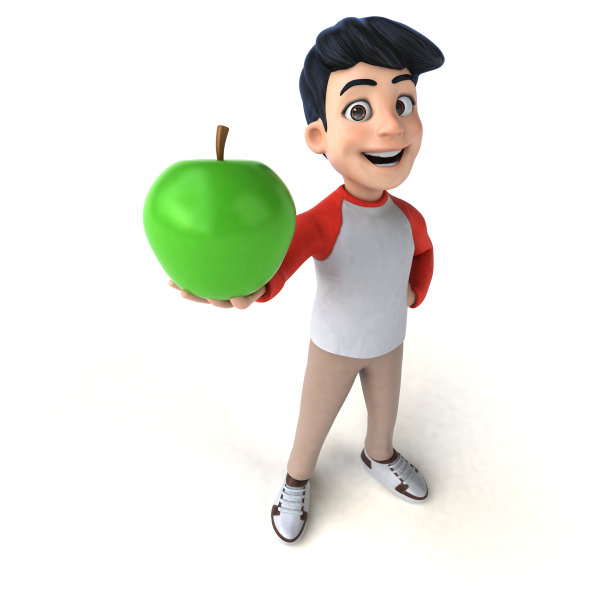 有趣的3D亚洲少年与漫画风格图片下载