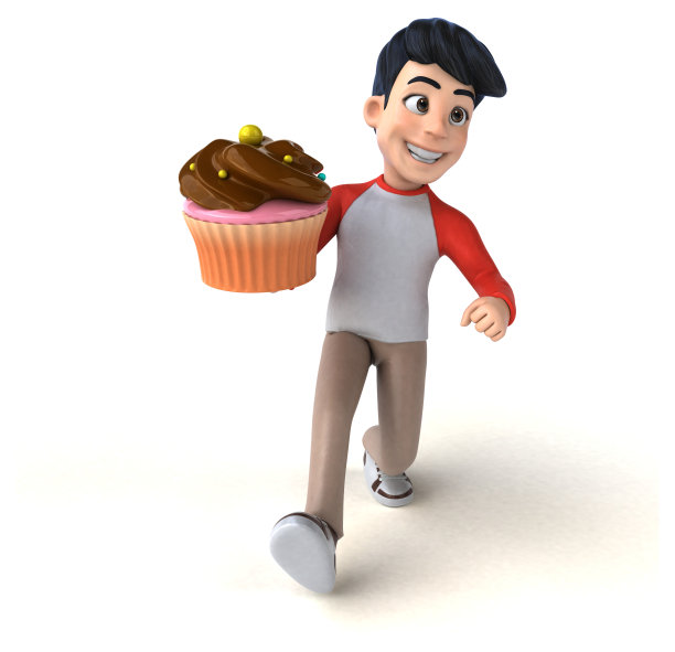 有趣的3D亚洲少年与漫画风格图片下载