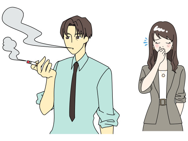 吸烟的男人和讨厌女人图片下载