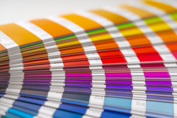 彩色样品目录的横向照片图片下载