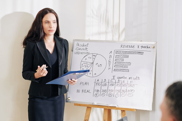 女企业家展示工作成果图片下载