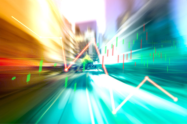 金融股票市场具有抽象轻试验的背景。指数曲线图表图片下载