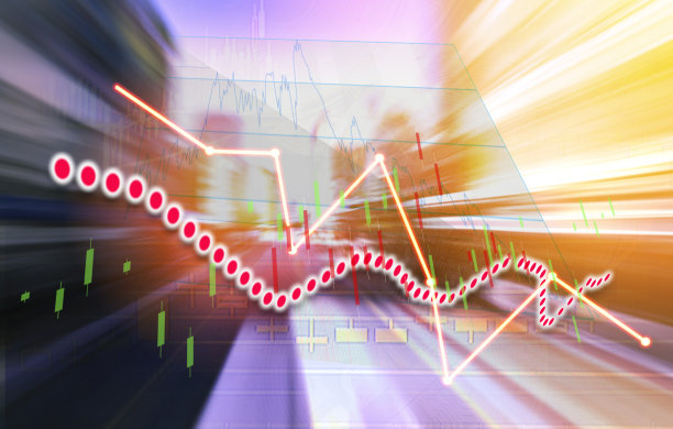 金融股票市场具有抽象轻试验的背景。指数曲线图表图片下载