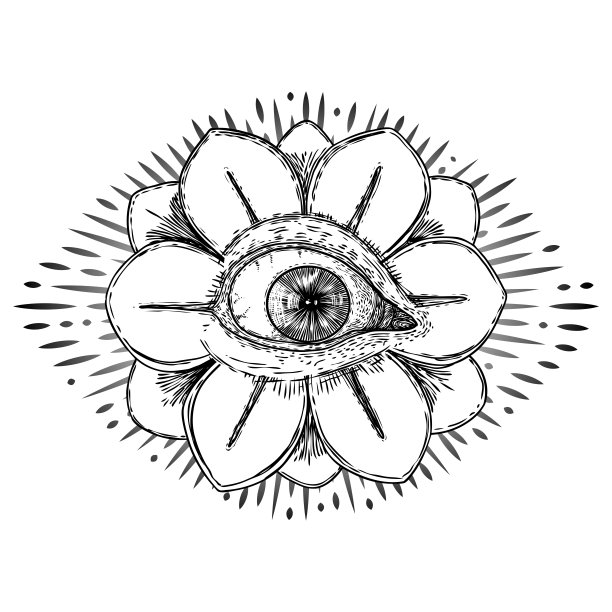 上帝之眼或万物之眼。共济会的标志。新世界秩序、神圣宗教符号和精神神秘主义。Occulture向量。图片下载